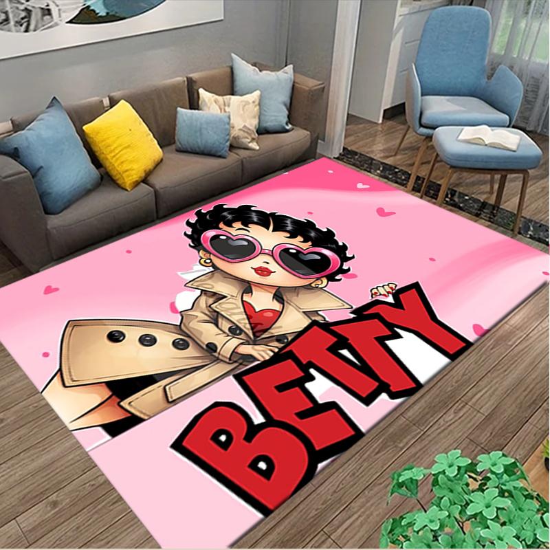 1pc Betty Boop Carpet for Room Floor Mat, Comfortable Office Chair Printed Area Rug, Beautiful Hotel Rug