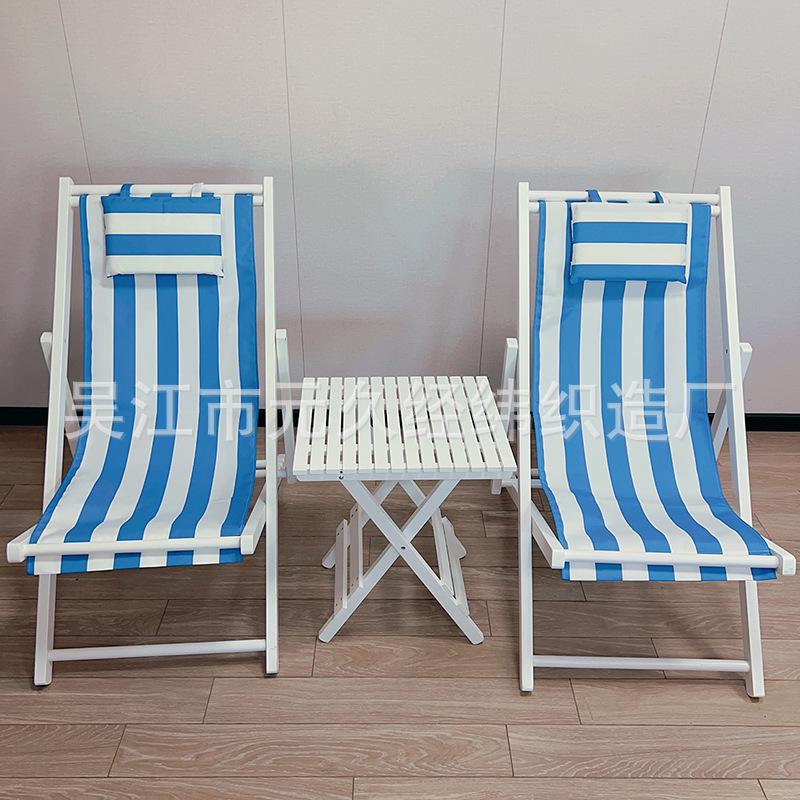 Pink Wooden Outdoor Lounge Chair for Beach, Balcony, Camping, and Garden