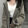 Thin Coat for Women In Autumn and Winter Korean Style Lazy Style Student Ins Trend Loose Zipper Long-sleeved Cardigan Sweatshirt