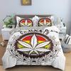 3D Digital Printing Bedding Colorful Leaf Quilt Cover Three-Piece Home Textile Model