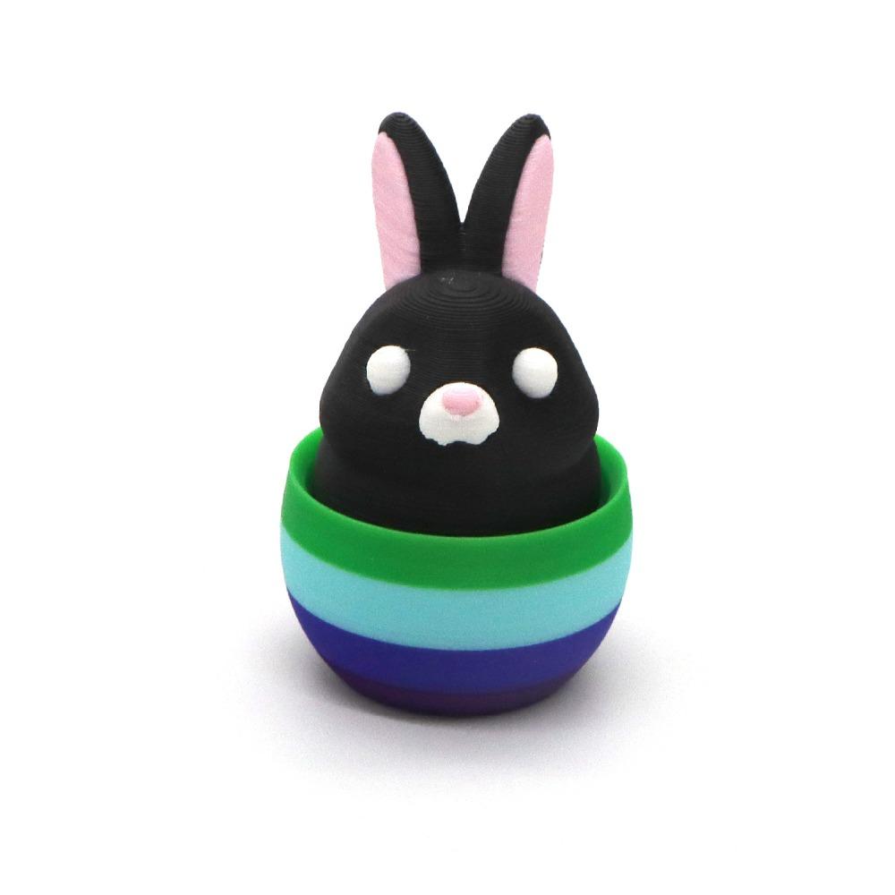 Surprise Egg Egg Rabbit Ornaments Pressed Egg Key Chain 3D Print Easter Egg  Spring Easter Party