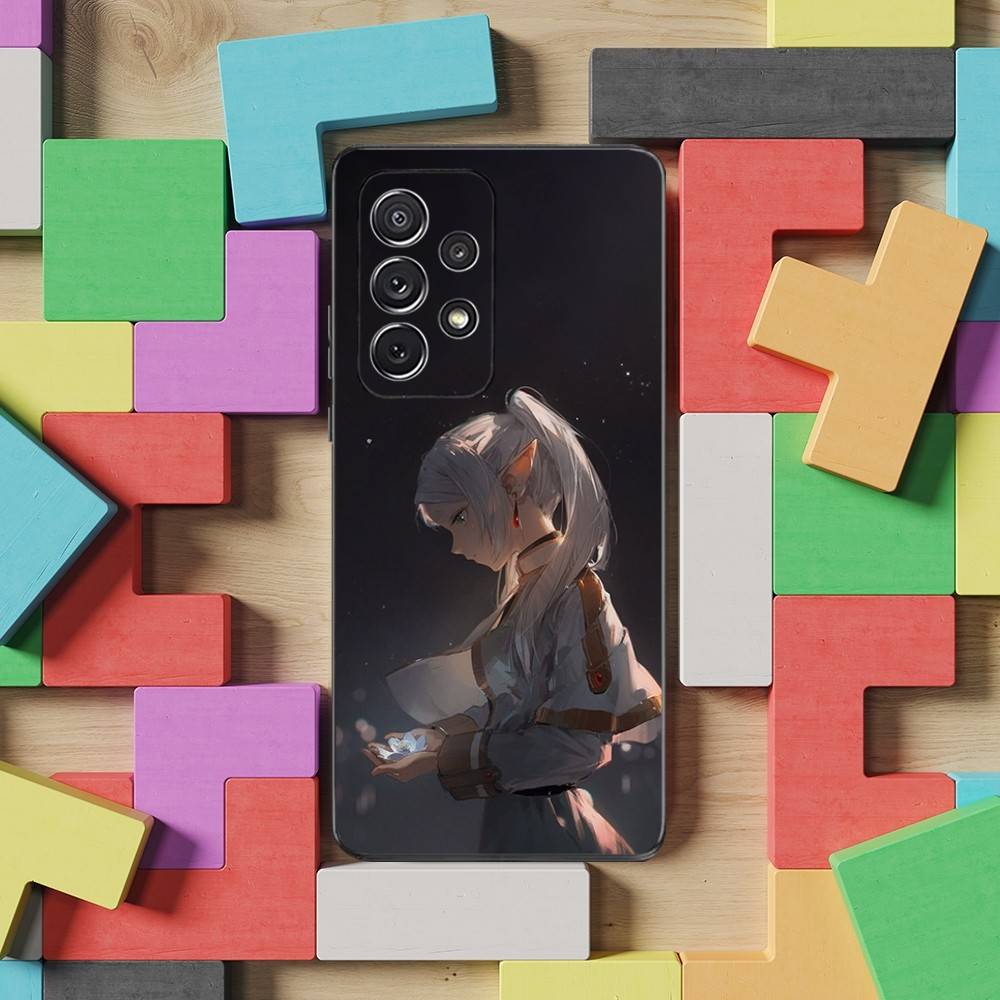 Чехол для телефона с изображением аниме S-Sousou No F-Frieren для Samsung S25, S24, S23, S22, S21, S20, S10, Ultra, Plus, Lite, FE, Мягкий силиконовый черный чехол