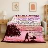 Gift Thanks To My Mom Mother Letter Present Flannel Blanket Soft Throw Blanket for Bedroom Living Room Bed Camping Picnic Nap