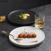 Nordic Creative Hotel Steak Pasta Plate Restaurant Food Decoration Desert Taberna Керамическая обеденная тарелка Home Solid Color Tableware