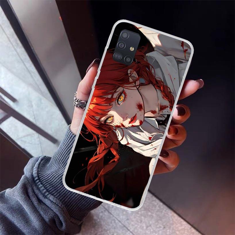 Чехол для телефона Chainsaw Man Makima для Samsung Galaxy A12 A52S A42 A32 A22 A51 A50 Note 20 Ultra 10 S10 Plus A71 A70 A31 A30 A10S