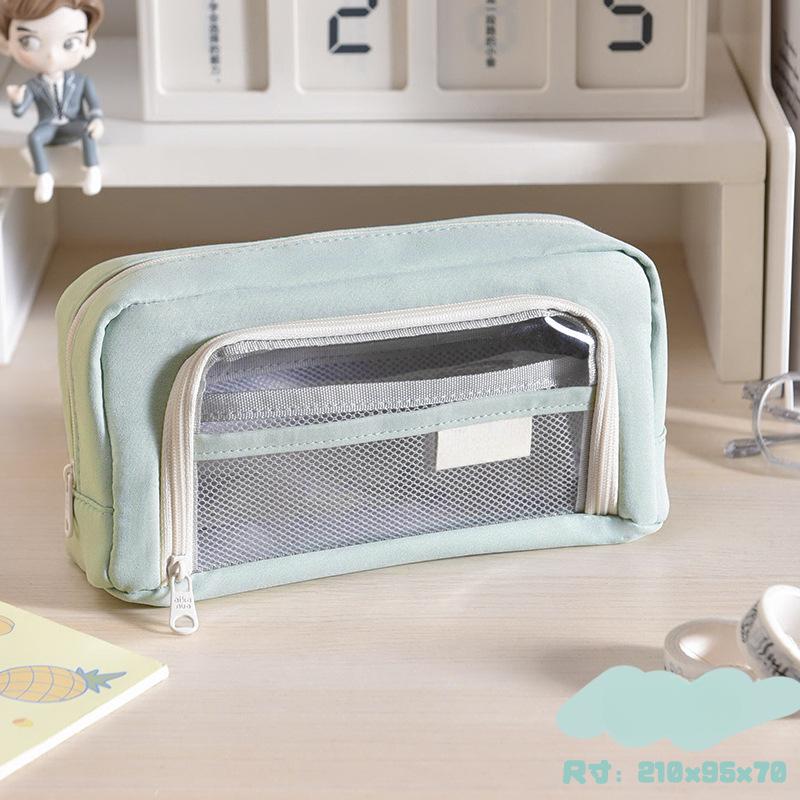 Свежий стиль, прозрачные сумки для карандашей, красивая сумка для ручек, водонепроницаемый держатель для канцелярских принадлежностей большой емкости, школьные/офисные принадлежности