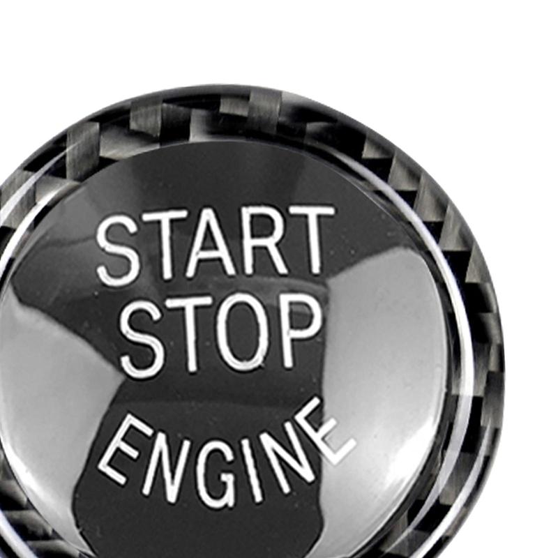 Car Styling Engine Start Stop Button Sticker Protector ABS Carbon Fiber Protective Cover Rings for BMW E90 E92 E93 320i Z4 E89