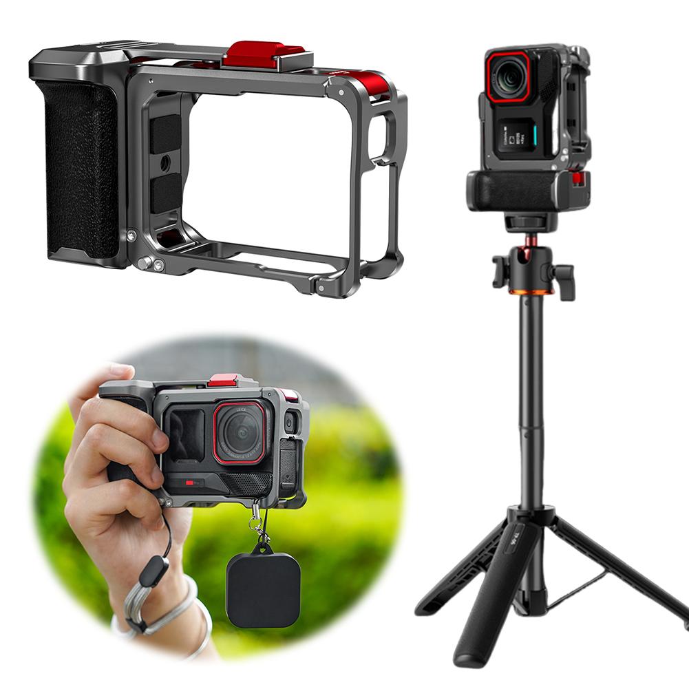 Для Insta360 Ace Pro 2 Xplorer Рукоятка Ручка Ручка для Съемки на Улице Металлическая Рамка Чехол С Крышкой для Объектива Аксессуары для Камеры