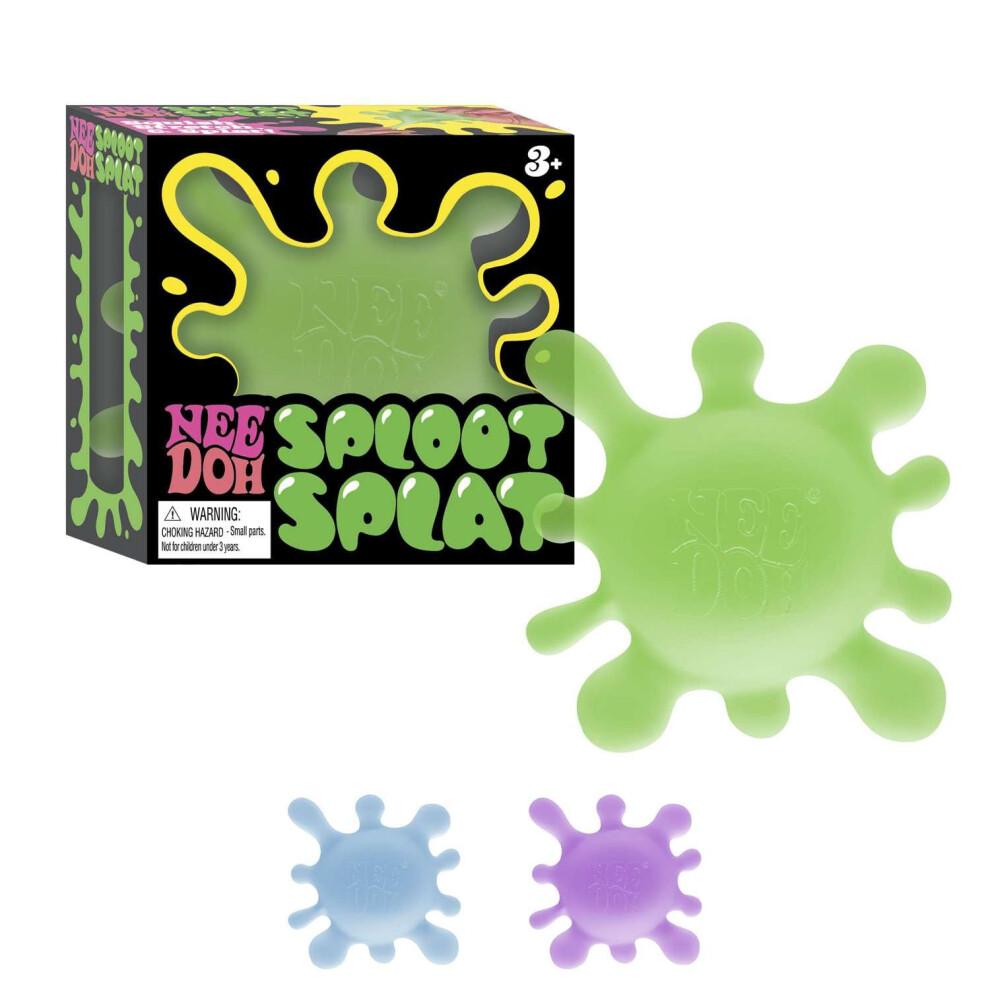 NeeDoh Sploot Splat - Мягкая игрушка-фиджет для детей, Мячики-антистресс Nee Doh, Сенсорные фиджеты, Мягкие игрушки для снятия тревоги, Безопасные и нетоксичные, Возраст 3 года