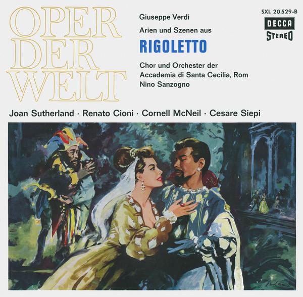 LP Record GIUSEPPE VERDI, CORO DELL'ACCADEMIA - Rigoletto - Arien Und Szenen SXL20529 Decca 1962 Germany Classical Used