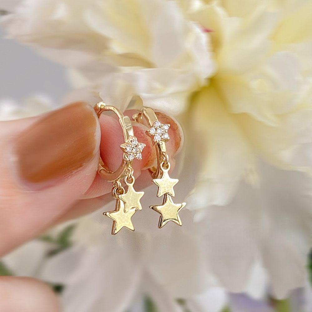 Women Jewelry Hoop Earrings Korean Style Earring Star Drop Earrings Pendant Earring Women Earring