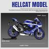 Модель игрушечного мотоцикла Yamaha R1M в масштабе 1/12, литой из сплава, с имитацией амортизации, масштабная модель мотоцикла, игрушки для детей, подарки