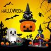 Halloween Pumpkin Lantern Figures Building Blocks Set Horror Monster Pumpkin Ghost Trick BricksHead Model Toys for Kid  Boy