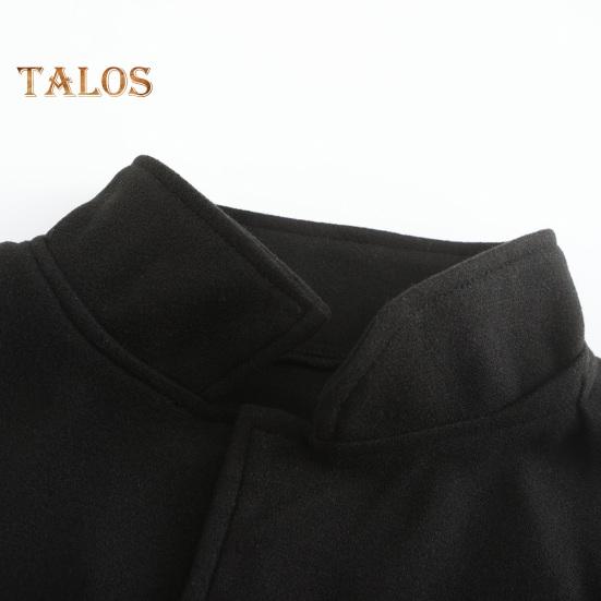 Мужское пальто с лацканами, длинный рукав, однобортный однотонный пиджак с карманами, свободный крой, повседневная верхняя одежда, повседневная одежда