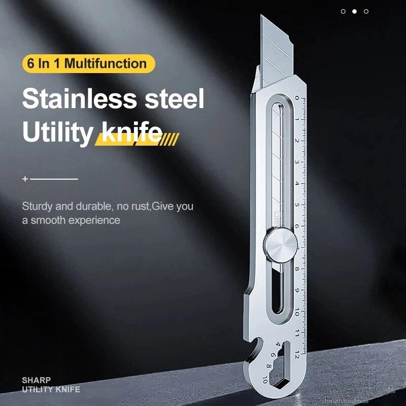 Новый нож из нержавеющей стали, стальной держатель для ножа для обоев, прочный, быстрорежущий, ручной замок для удобного захвата