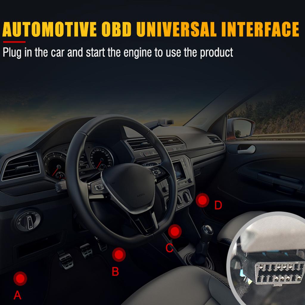 Автомобильный сканер OBDII, цветной экран 2,8 дюйма, диагностический инструмент для проверки кода двигателя