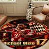 Michael Football Star Round mat Home Decor, Chair rug For livingroom,Bedroom, doormat home decor Birthday Gift Christmas Gifts