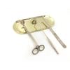 4Pcs/set Candle Wick Trimmer Scissors Extinguisher Hooks Candle Accessories with Tray Stainless Steel Wick Trimmer Dipper Tool