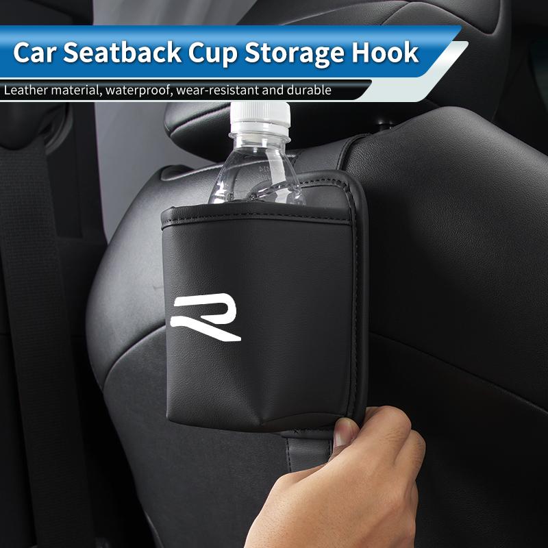 TMBCU1 Car Soft Leather Seatback Water Cup Holder Storage Box For VW R Golf Polo Passat mk5 Scirocco Jetta GTE GTI Tiguan CC Sharan
