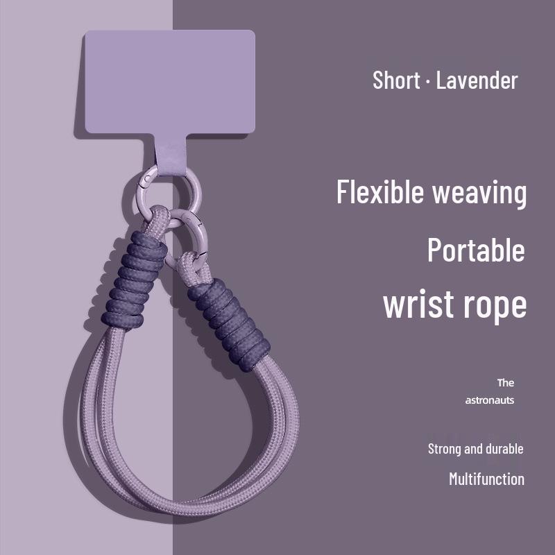 Популярный ремешок для телефона с цветными блоками: Многофункциональный чехол от потери, Чехол для наушников, Сумка-игрушка, Плетеный ремешок на запястье