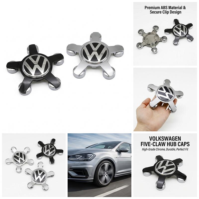 4pcs 135mm Car Wheel Center Cap Hub Covers Badge For VW Golf Passat Tiguan Polo Jetta Beetle Scirocco 3D Premium Plus Value Pack