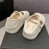 Тканые туфли Мэри Джейн на толстой подошве с внутренней платформой на липучке для детей с юбками 2025 лето новая одинарная обувь