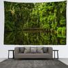Лесная доска, тропинка, пейзаж, гобелен, настенное искусство, абстрактное, загадочное, богемное, хиппи, эстетика, домашний декор для комнаты