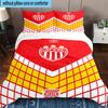 3pcs Soccer Player Printed Bedding Set Duvet Cover Closure Includes 1 Duvet Cover & 2 Pillowcases Bedding Sets Home Decor Gifts