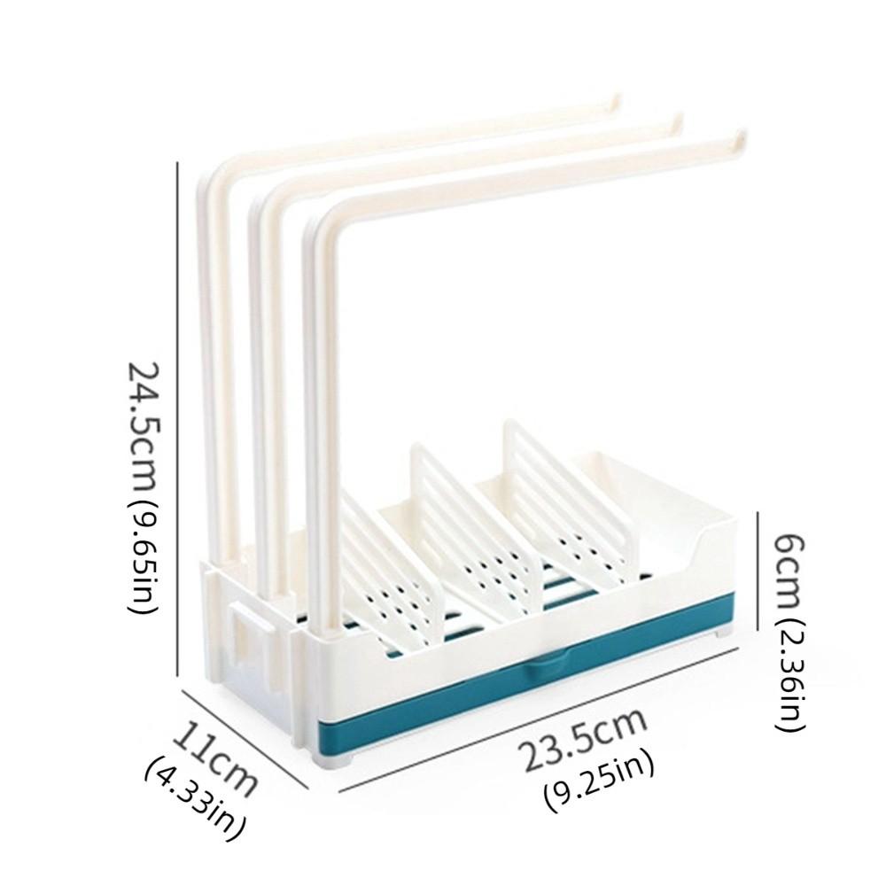 Держатель для кухонной тряпки Кухонная полка для хранения Пластиковый Многофункциональный Держатель для губки и полотенца Дренажный Без сверления Пыленепроницаемый