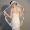 Women's Fingertip Length 2 Tier Lace Wedding Bridal Veil With Comb Mariage Accessories
