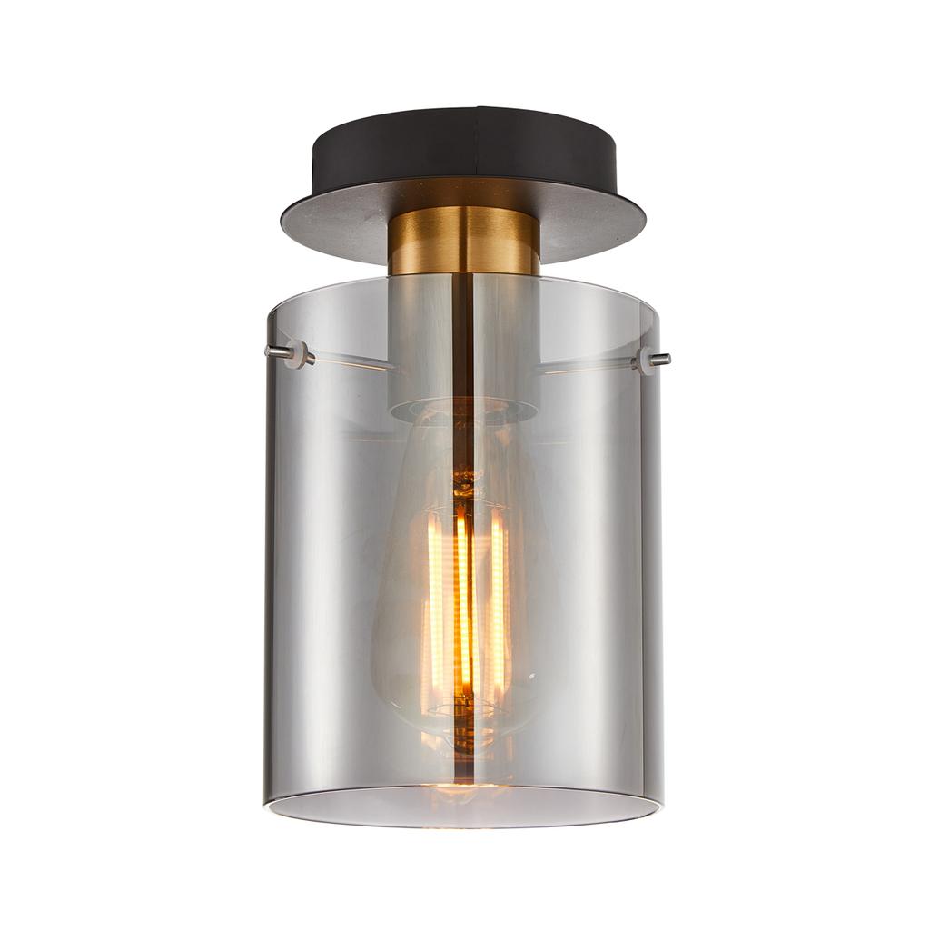 Plafon Sardo 1 E27 Czarny Italux Spl-5581-1Sc-Bro-Sg