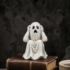 Cute Scary Ghost Statues Halloween Figurine, Resin Miniature Chain Ghost, Face-Palm Pumpkin Spooky Atmosphere Party Supplies Ornaments for Desk Shelf