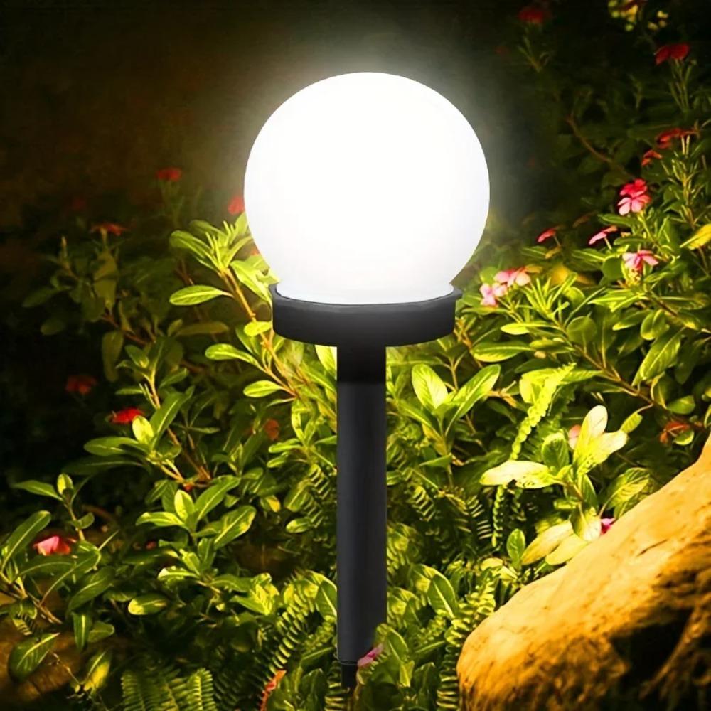 LED Solar Globe Powered Garden Light Waterproof for Yard Patio Landscape Cool White Solar Outdoor Light