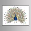 Fingerprint / Thumbprint Tree Canvas Personal Wedding Guest Signature With Ink(6# Peacock)