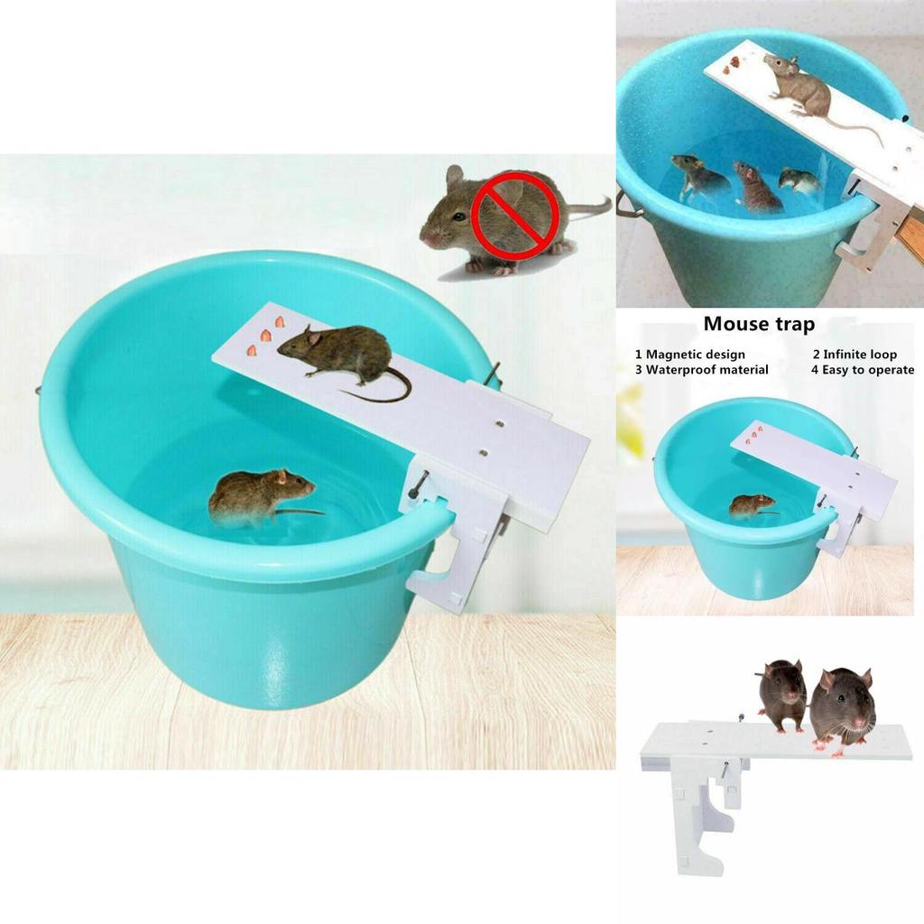 Mouse Trap Catch Rat Trap Catch Walk The Plank Humane Bucket Mice Auto New Reset