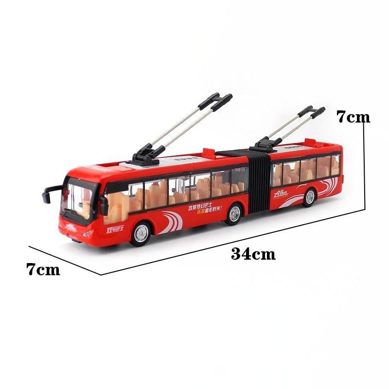 Toy Model Bus With Sound Light Features Design For Kids Play And Collecting