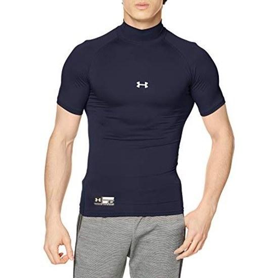 Under Armour UA HeatGear Armor Compression Short Sleeve Mock Neck Shirt Mens