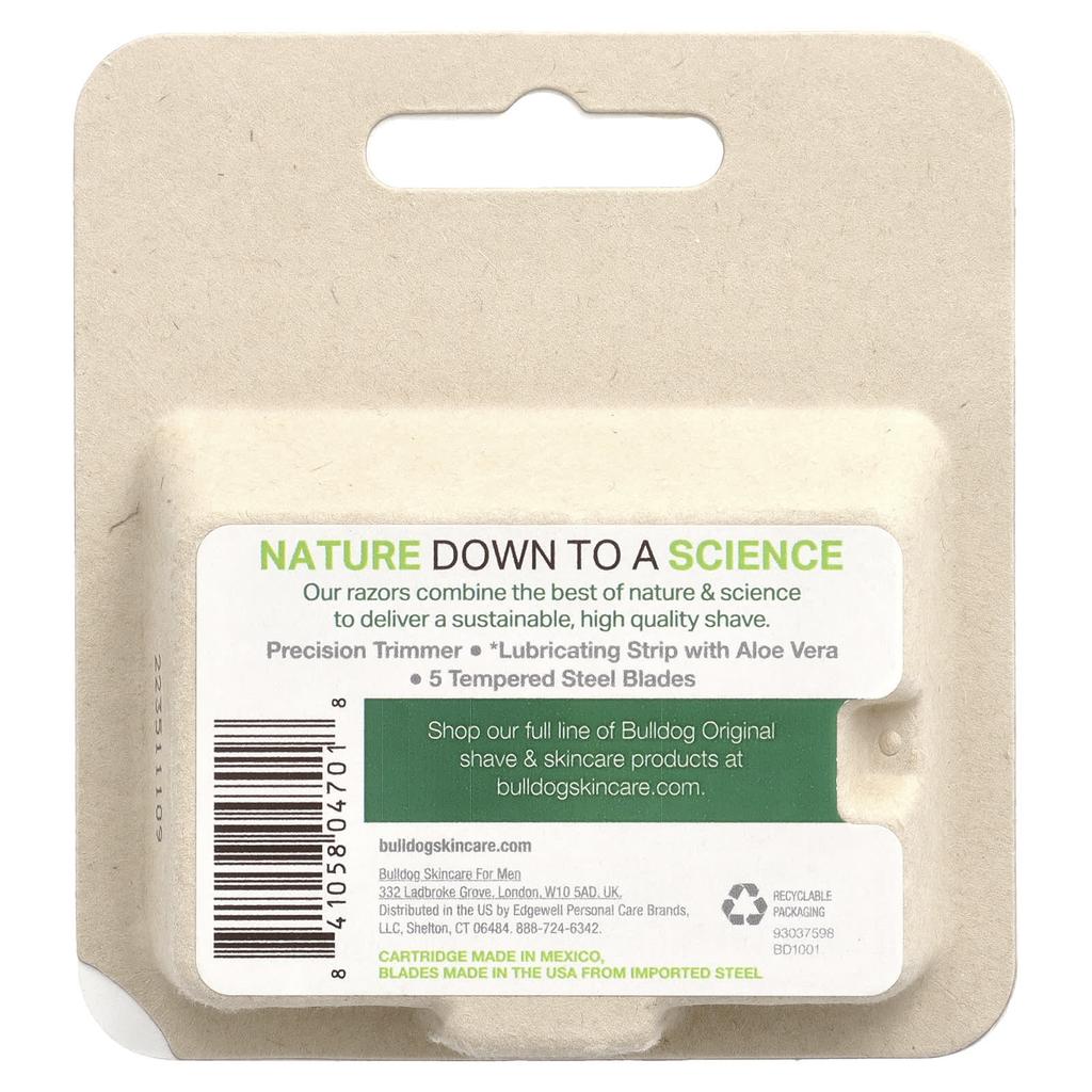 Bulldog Skincare For Men, оригинальные стальные бритвенные лезвия, сменные кассеты, 4 картриджа