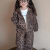 Girls' Suits Autumn Baby Girl Leopard Print Jacket Children