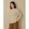 INMAN Women's Wool Blend Drop Shoulder Knit Sweater