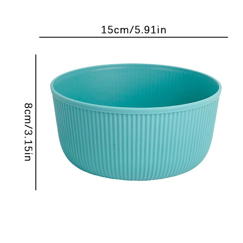 Салатница из пшеничной соломы 15 см вертикальная большая круглая миска для зерна креативная бытовая миска для риса суповая миска пластиковая миска