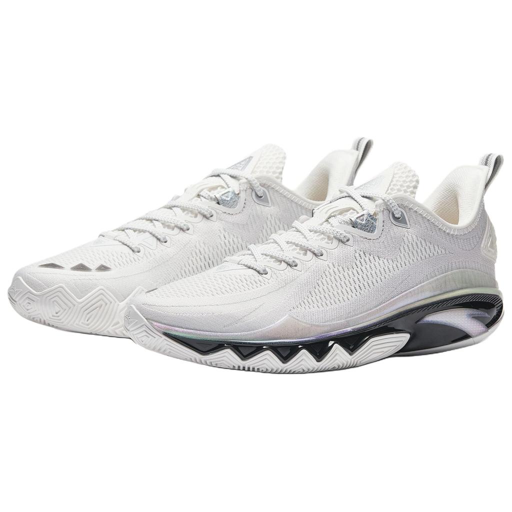 New Anta Swagger 2 Cushioning, Abrasion Resistant, And Resilient Properties Low Top Basketball Shoes Men's White Silver 912531106-2