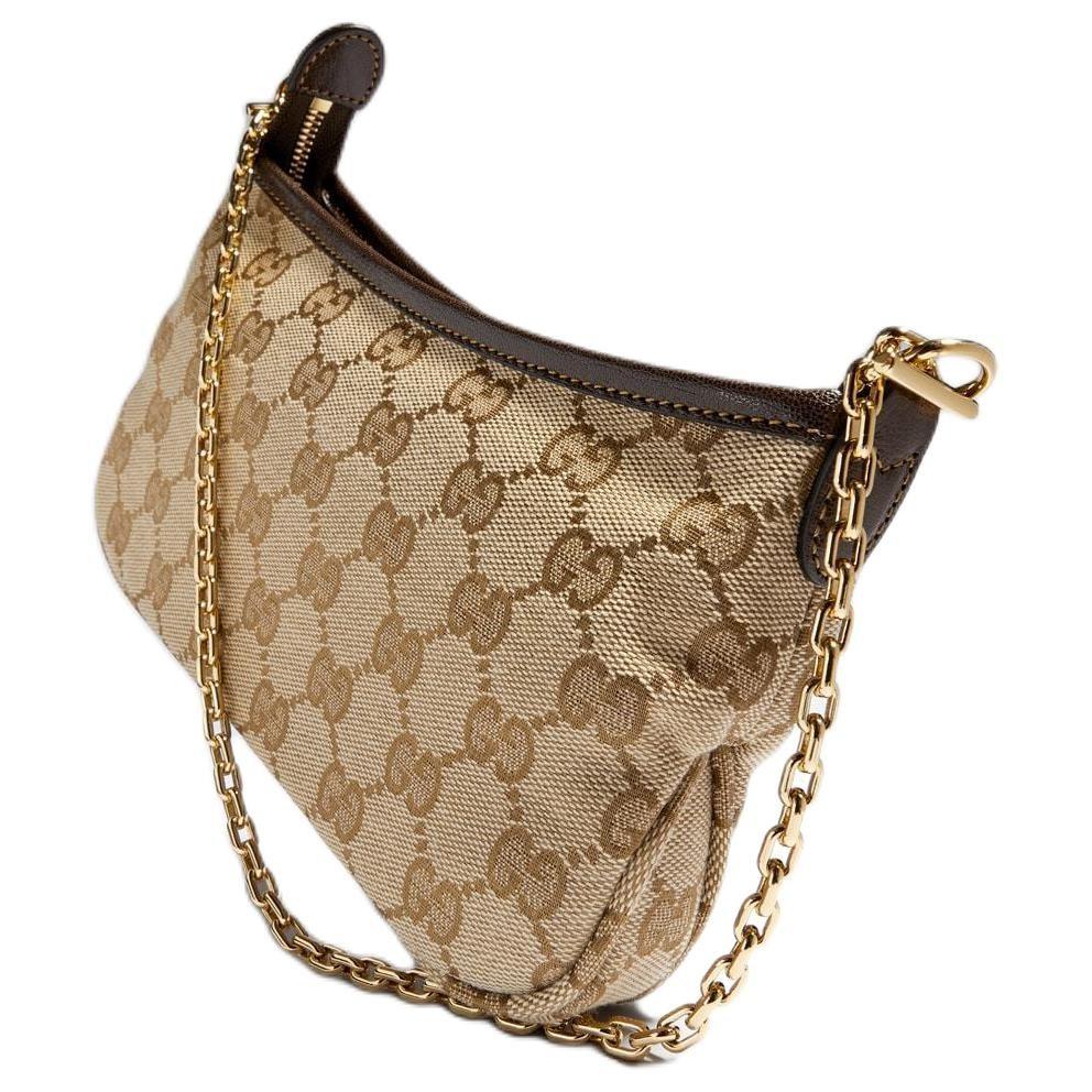 GUCCI Canvas Shoulder Bag Small Women's Sandy Brown 875847-FAFY1-9651