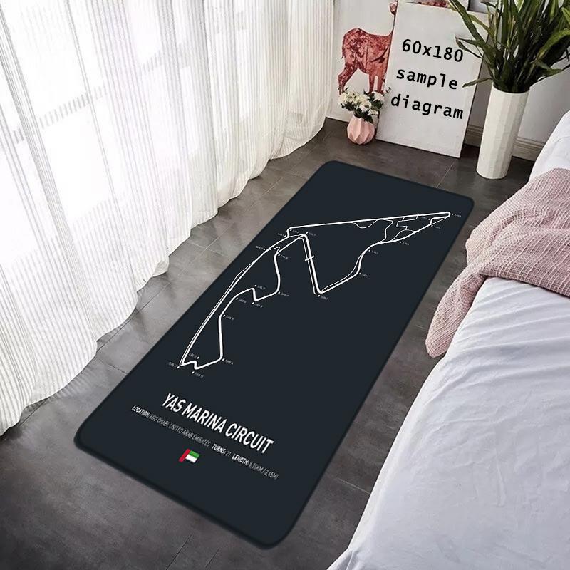 House Entrance Doormat F1 Formula One Track Hallway Carpet Living Room Rugs Foot Carpets Bath Rug Floor Mats Non-slip Home Decor