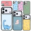 Capa Case for iPhone 17 Air 16 Pro Max 15 Plus 11 13 Mini 14 12 Back Phone Cover Animal Dinosaur Fun Dino