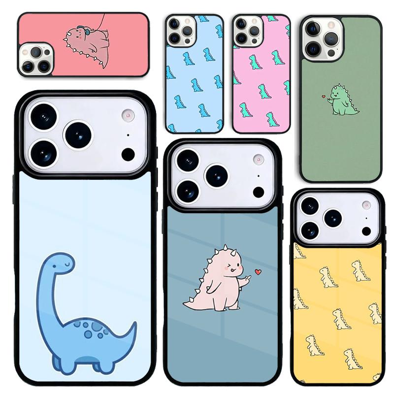 Capa Case for iPhone 17 Air 16 Pro Max 15 Plus 11 13 Mini 14 12 Back Phone Cover Animal Dinosaur Fun Dino