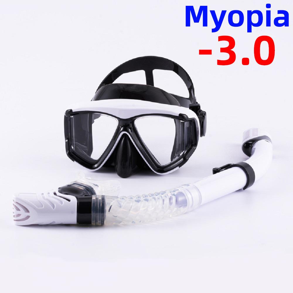 Оптический набор для подводного плавания с маской для близорукости, очки для плавания с близорукостью, панорамные очки с широким обзором для взрослых и молодежи