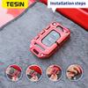 kymb4 TESIN Car Keys Cover for Jeep Gladiator JT 2018+ Car Key Case Shell Cover Keychain Accessories for Jeep Wrangler JL 2018-2025 Up