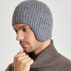 Outdoor Thicken Fine Knitted Warm Beanies Hat For Men Women Winter Solid Color Soft Breathable Earmuffs Hat