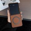 Ретро Бизнес Тонкий Магнитный Чехол с Беспроводной Зарядкой Для Motorola Razr 60 50 40 Ultra   Кожа PU Жесткий ПК Ударопрочный Чехол